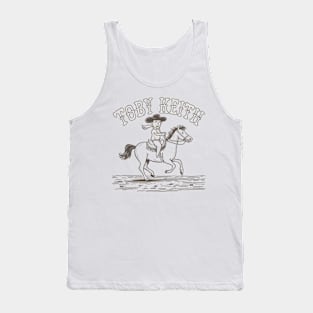 Toby Keith riding a horse in the open range Tank Top